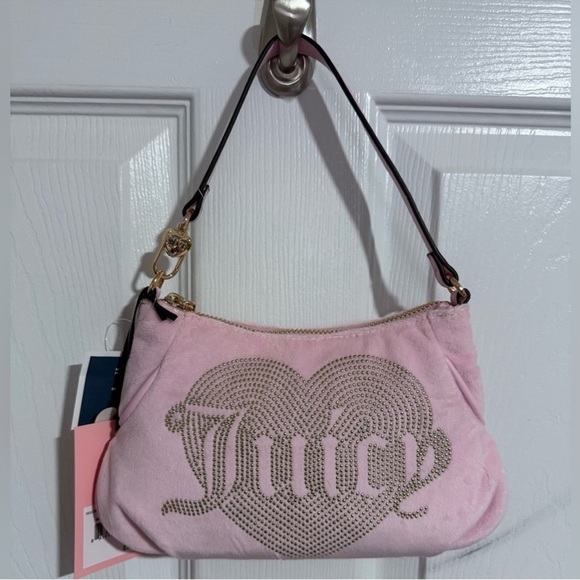 NWT Juicy Couture “Queen Couture” Wristlet, Pink Heart Design - Picture 1 of 7